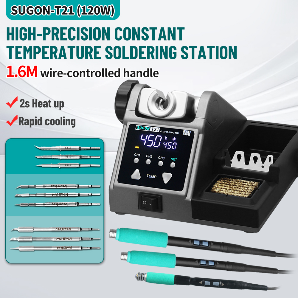 Soldering Iron Temperature Probe - SUGON T21 120W Lehimleme İstasyonu 1.6m
