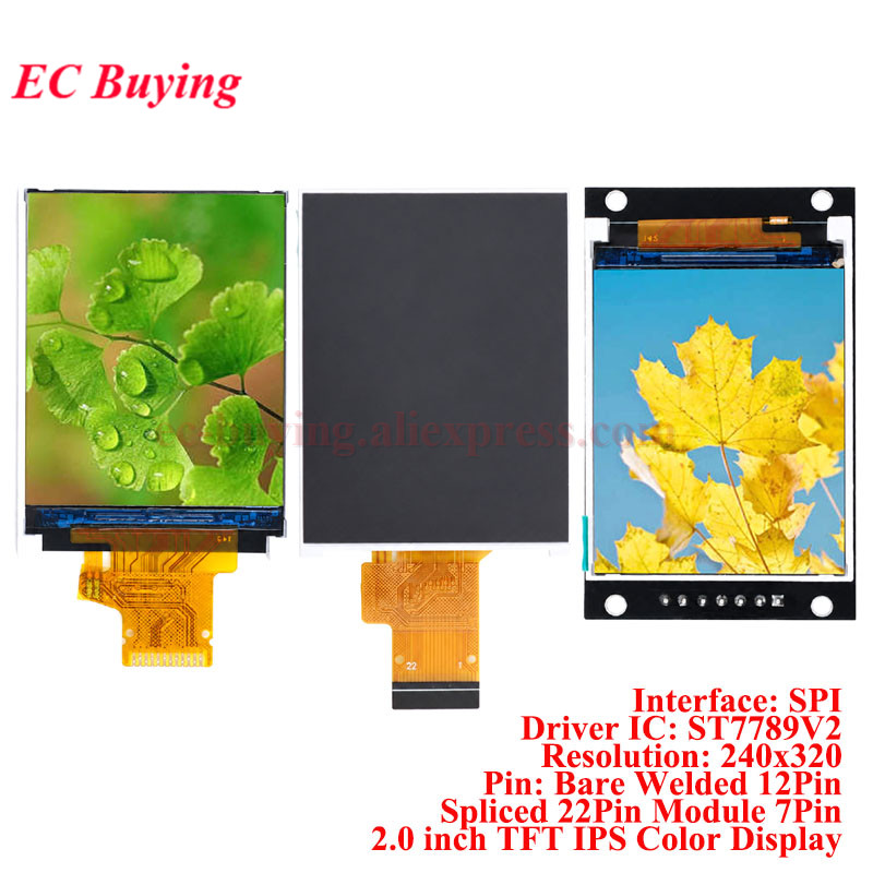 Tft Display 2.4 - 2.0 inç TFT IPS Renkli LCD