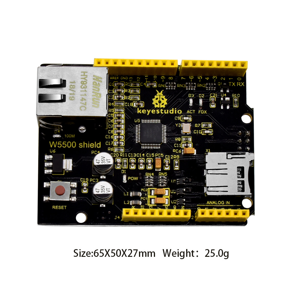Keyestudio W5500 Arduino için  - Ethernet W5500 incelemesi ve fiyatı