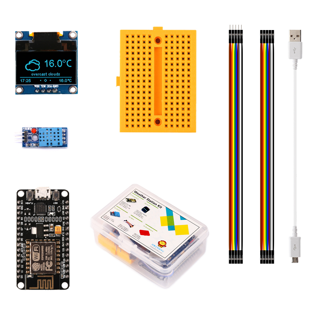 ESP8266 hava istasyonu DIY kit - Oled Display 0.96 incelemesi ve fiyatı