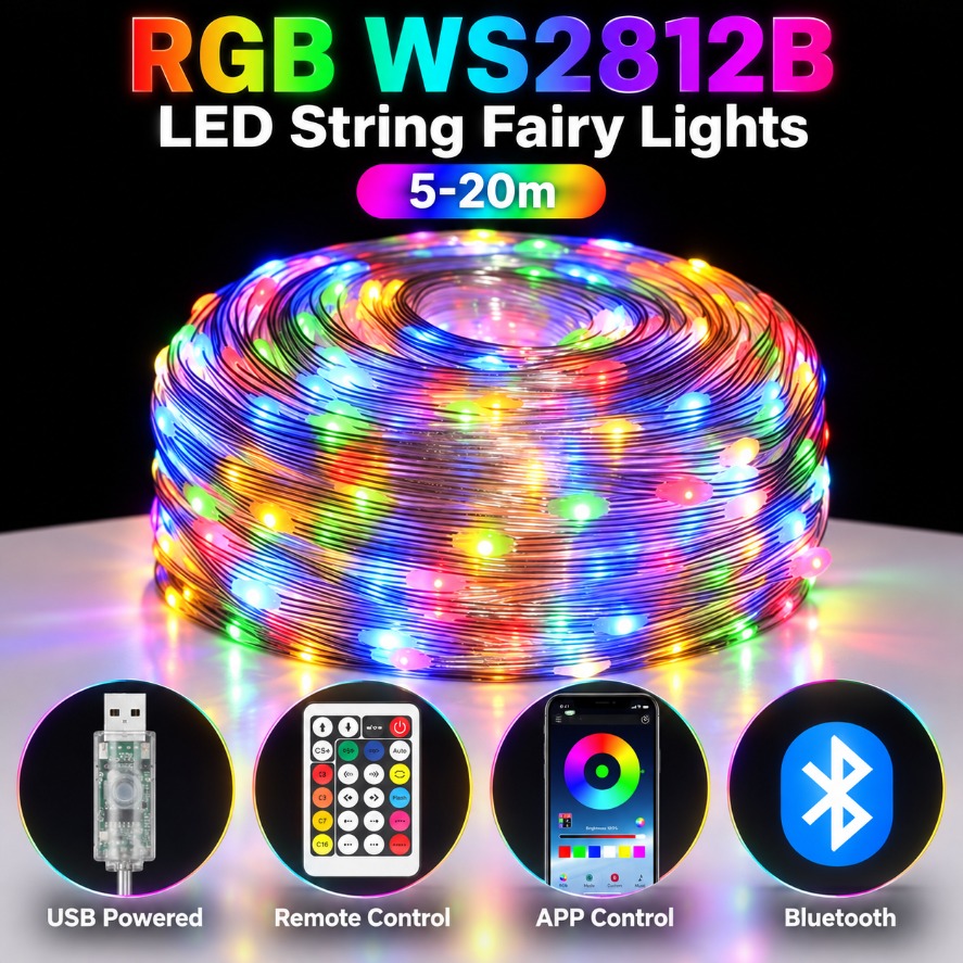 5-20m WS2812B RGB LED Peri Işı - Ws2812B incelemesi ve fiyatı